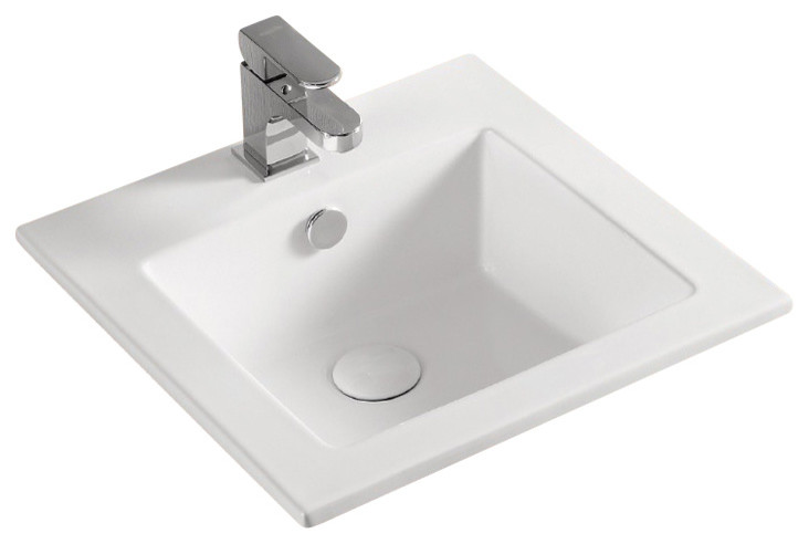 Caracalla CA4583 Ceramica II 16.14" Self Rimming Bathroom Sink