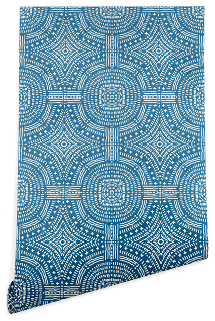Holli Zollinger Sala Blue Wallpaper, 2x8 - Contemporary - Wallpaper