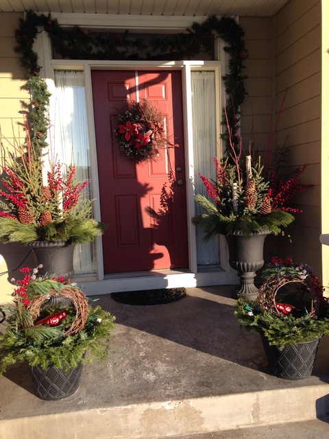 Front Porch Christmas Decor  Traditional  Exterior  Minneapolis