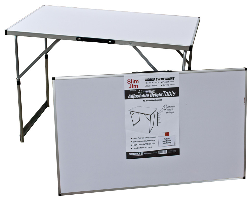Corner II Slim Jim Adjustable Height Aluminum Table