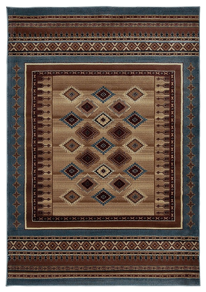 Bellevue Tan/Ivory/Brown Colored Area Rug, 6'7  x9'6