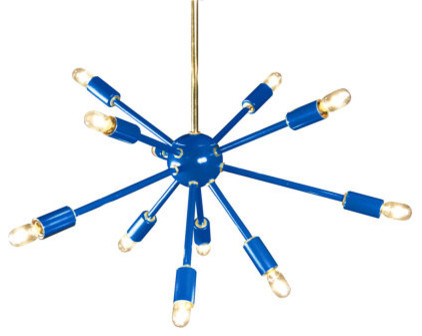 Blue Sputnik Chandelier Lighting by Stimulight