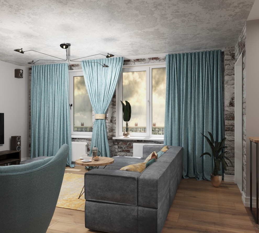 Кухня-гостиная в стиле лофт