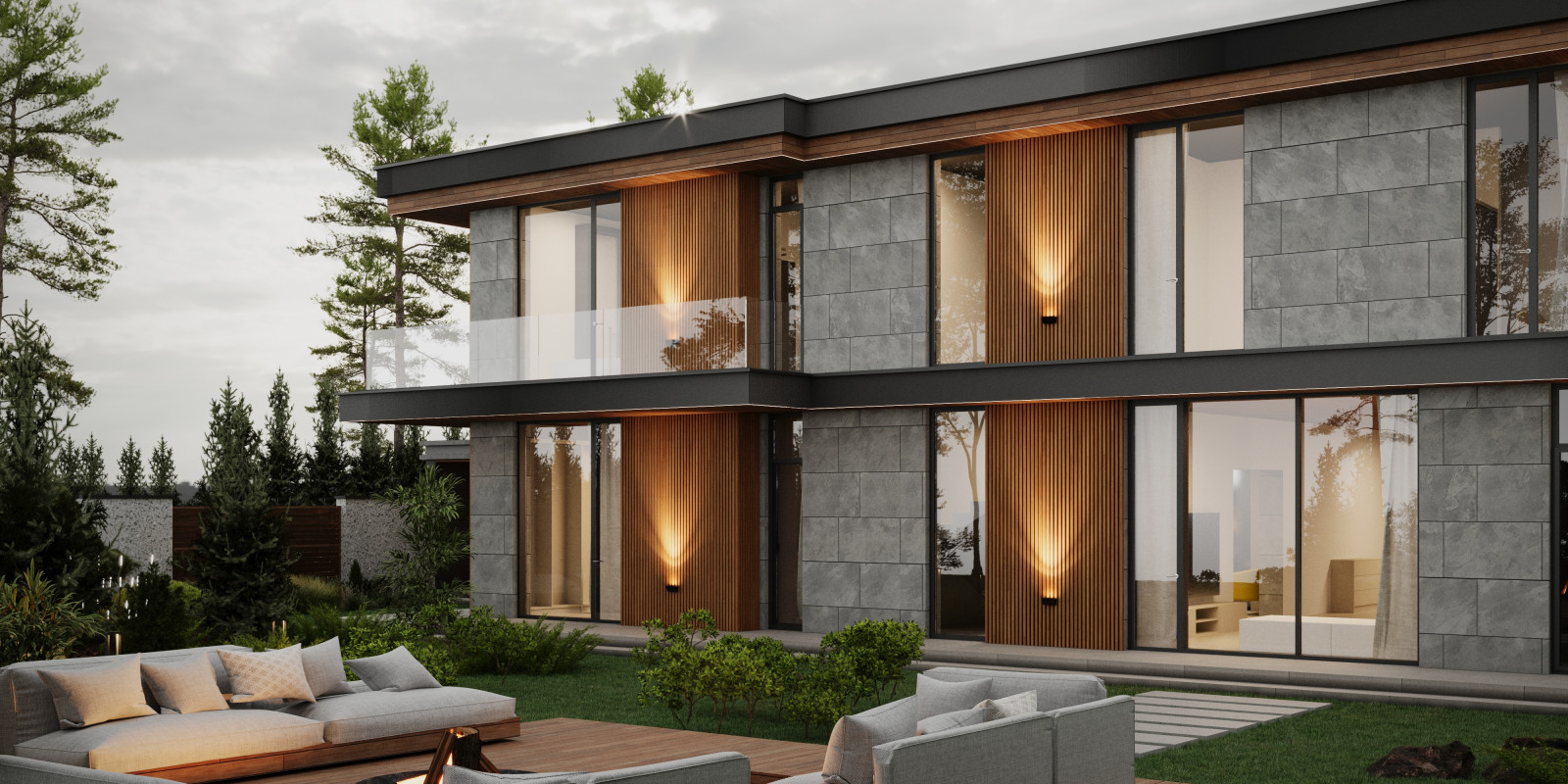 Проект загородного дома L-House