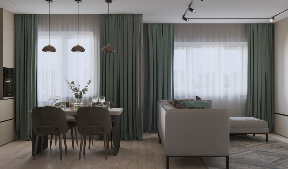 Кухня-гостиная в современном стиле