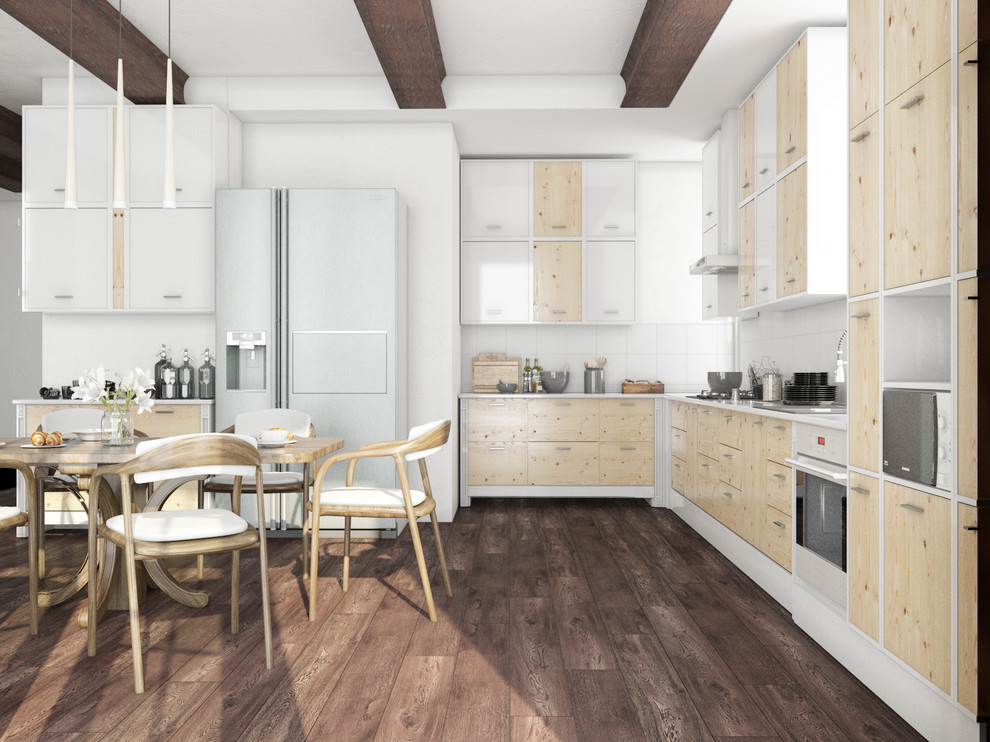 Проект кухни гостиной в жилом доме поселок Удальцово