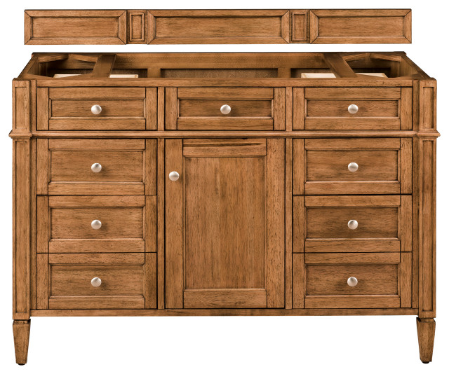 Brittany 48" Saddle Brown Single Vanity, 48" - Transitional - Bathroom ...