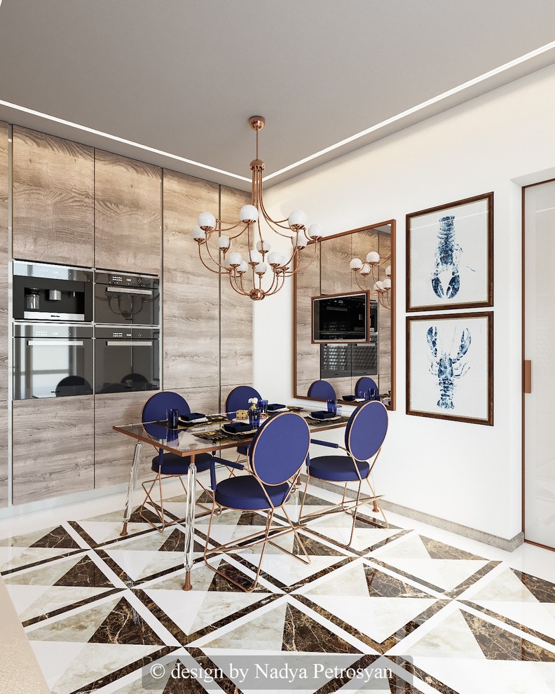 Белая лошадь и синие омары!)