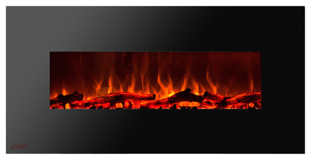 Electric Wall Mounted Fireplace Royal 60 inch with Logs | Ignis ...