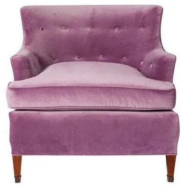 Vintage Lavender Velvet Club Chair - $1,600 Est. Retail - $1,000 on Chairish.com