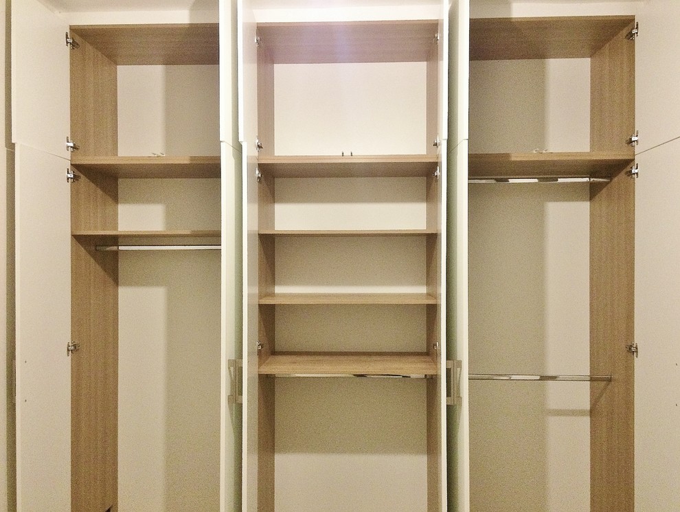 Contemporary Style Fitted White Wardrobe