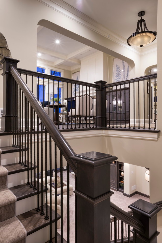 This is an example of a traditional staircase in Minneapolis.