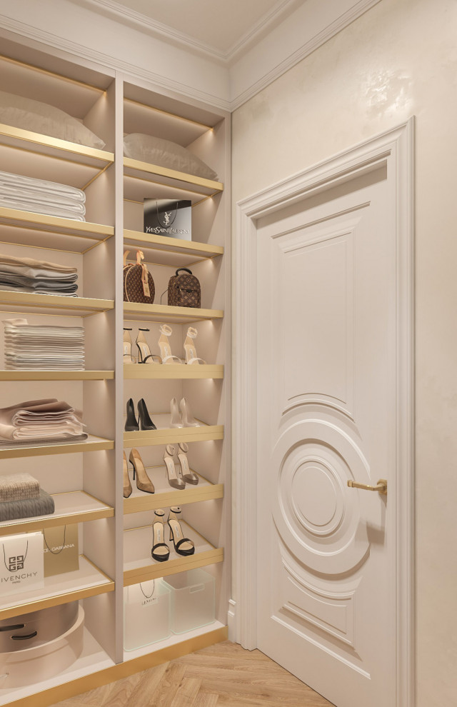 Интерьер Женской гардеробной . Таунхаус в КП "Образцово", 2 этаж