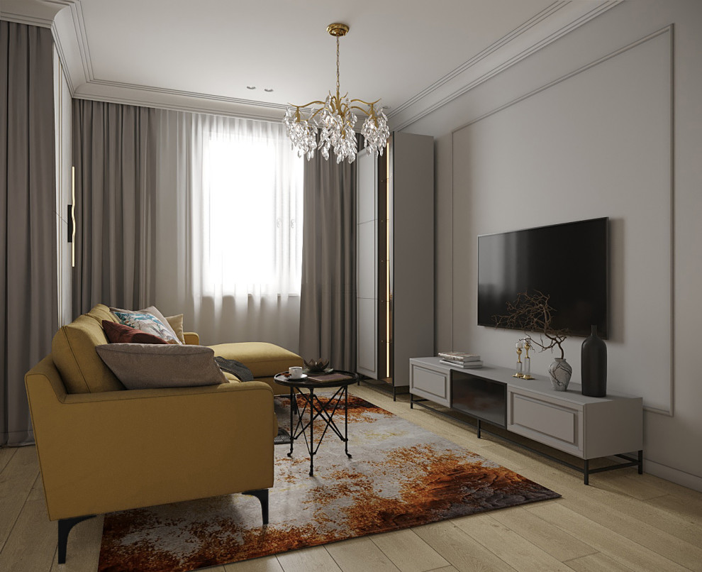 Кухня-гостинная в стиле современная классика