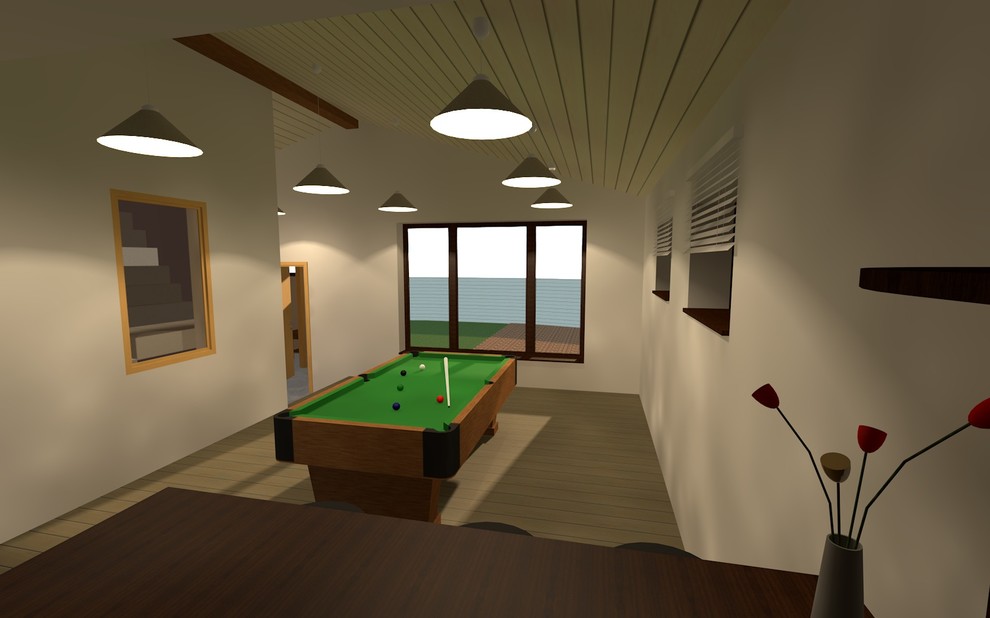 Новая бильярдная в загородном доме (пристройка)