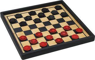 Made in USA Maple Landmark Crown Checkers with Premium Board