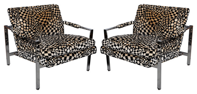 Pair Of Milo Baughman Lounge Chairs