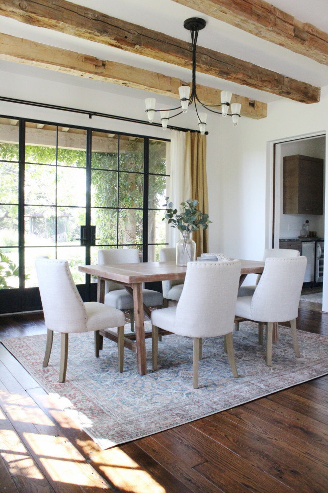 This is an example of a mediterranean dining room in Santa Barbara.