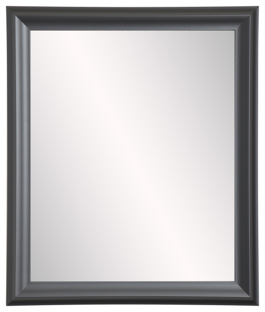 Modern Matte Black Accent Mirror Transitional Bathroom Mirrors by