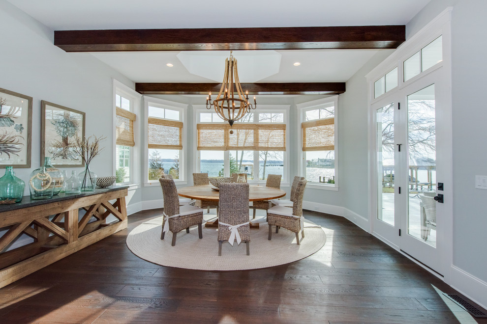 Beach style dining room photo in Charlotte
