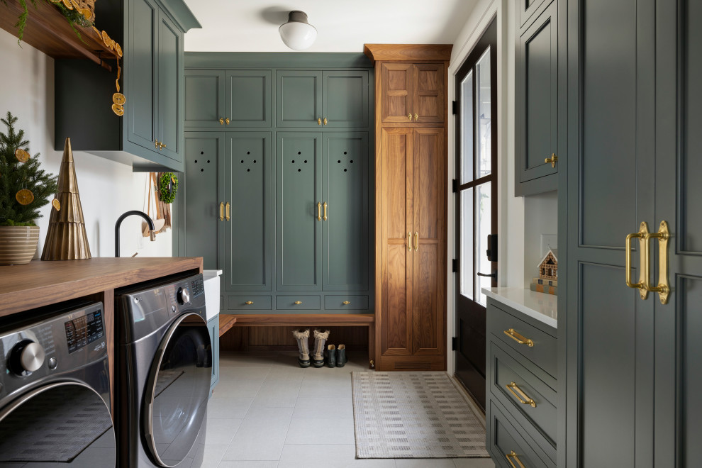 Lake Minnetonka Custom Home Holiday - Transitional - Laundry Room ...
