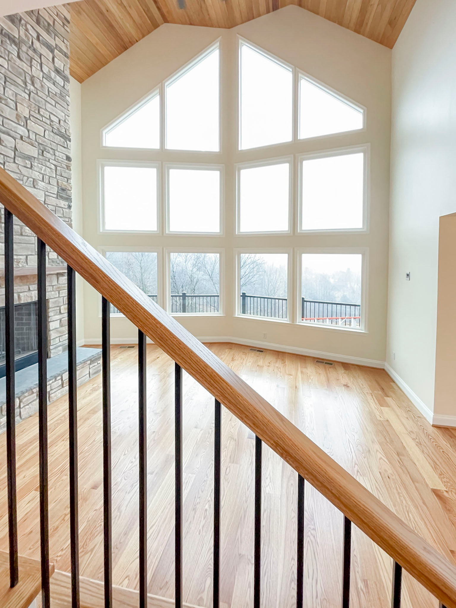 97_Airy Straight-Floating Staircase in Transitional-Mountain Home, Luray, VA 228