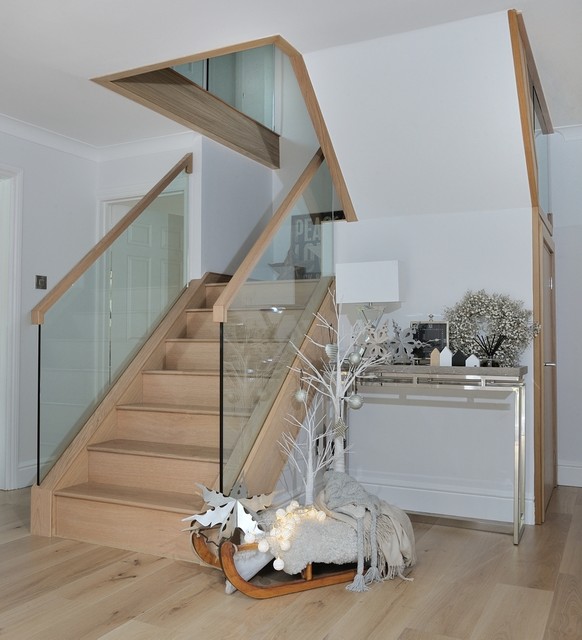 Classic Glass Staircases traditional-staircase