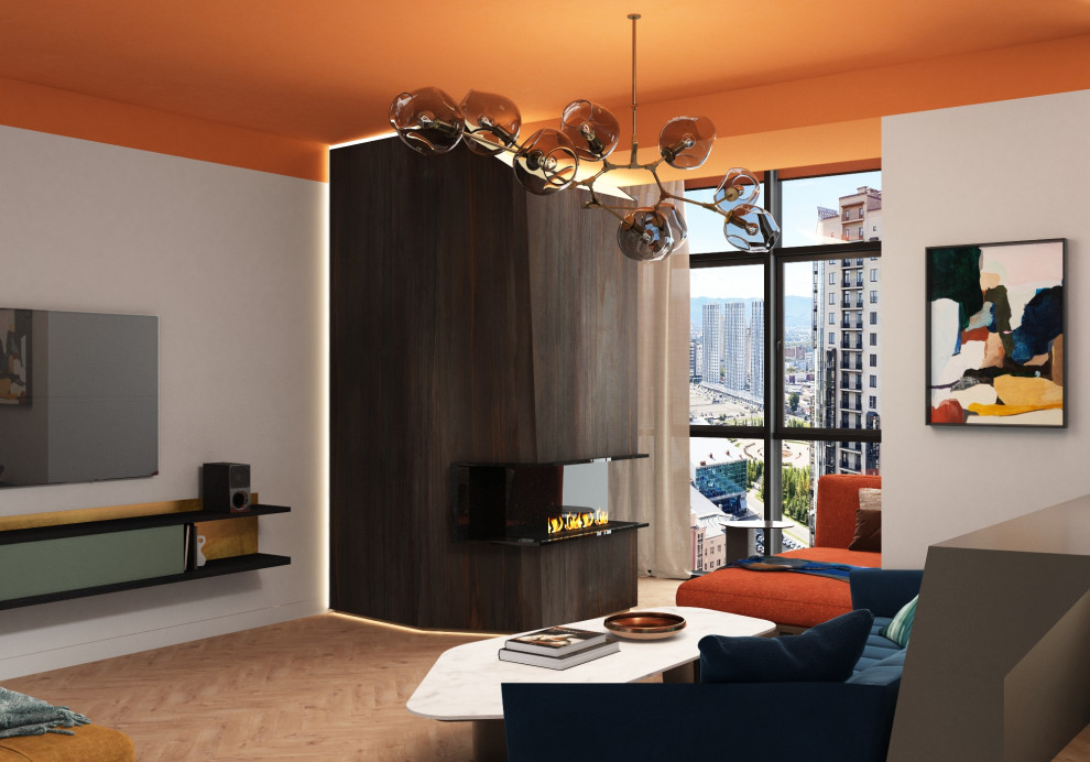 Яркий дизайн интерьера на взлётке