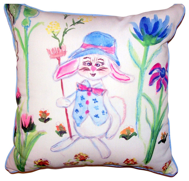 Mrs. Farmer Small Outdoor/Indoor Pillow 12x12 Set of Two, 12 inches x