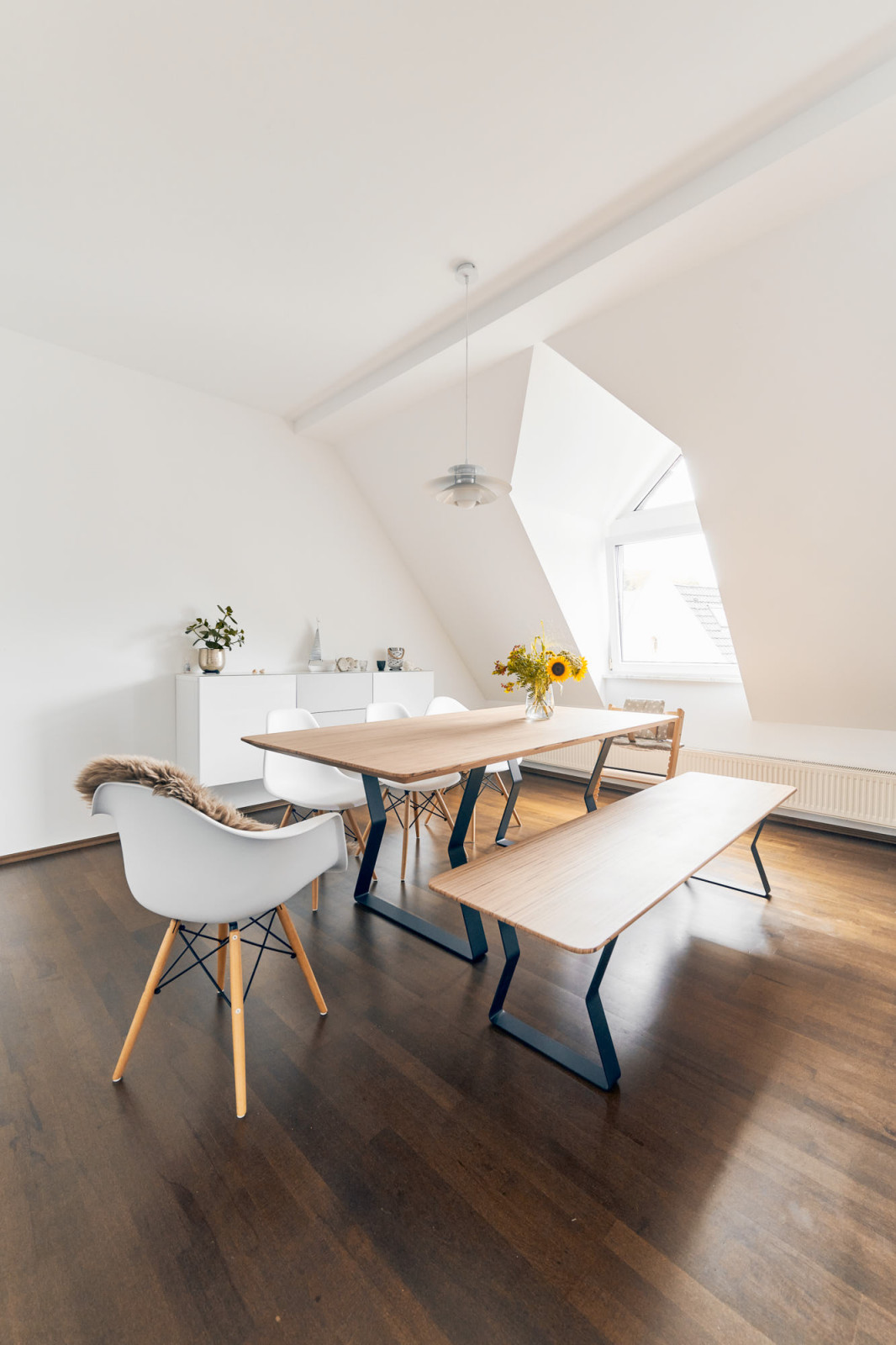 Стол и лавка из BauBuche