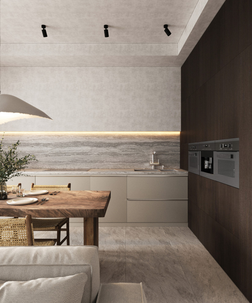 Брутальная квартира для семьи с ребенком