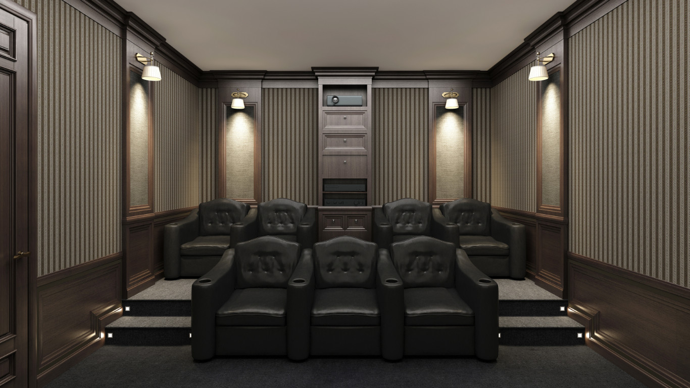 Luxe Contemporary Home Cinema in Beckenham
