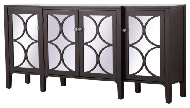 Elegant Decor Mf82111dt 72 Inch Mirrored Credenza In Dark Walnut Transitional Buffets And Sideboards By Fratantoni Lifestyles