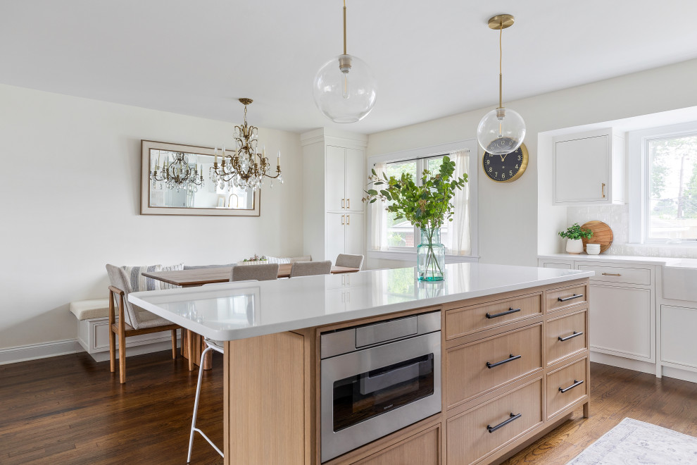 Bethpage Ranch Farmhouse Kitchen New York by EL Design Studio