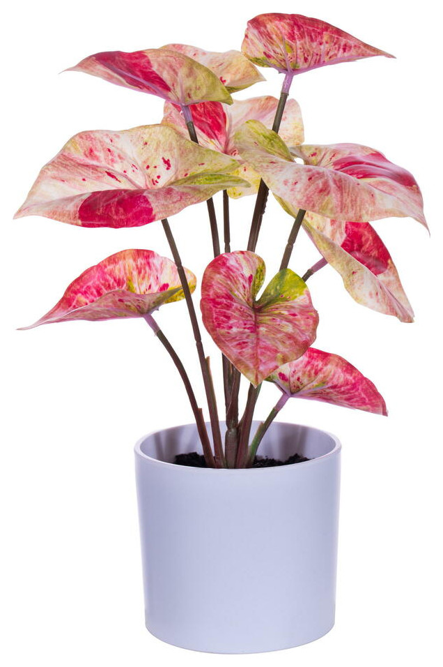 Vickerman Artificial Red Variegated Leaves Pot Pieces Per Bag Artificial