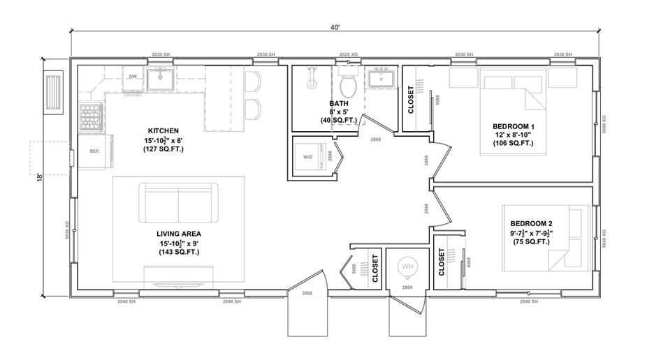 2 Bedroom - Helton Creek