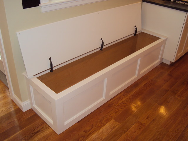 Builtin bench storage  Traditional  Kitchen  Boston  by Dishington Construction inc.