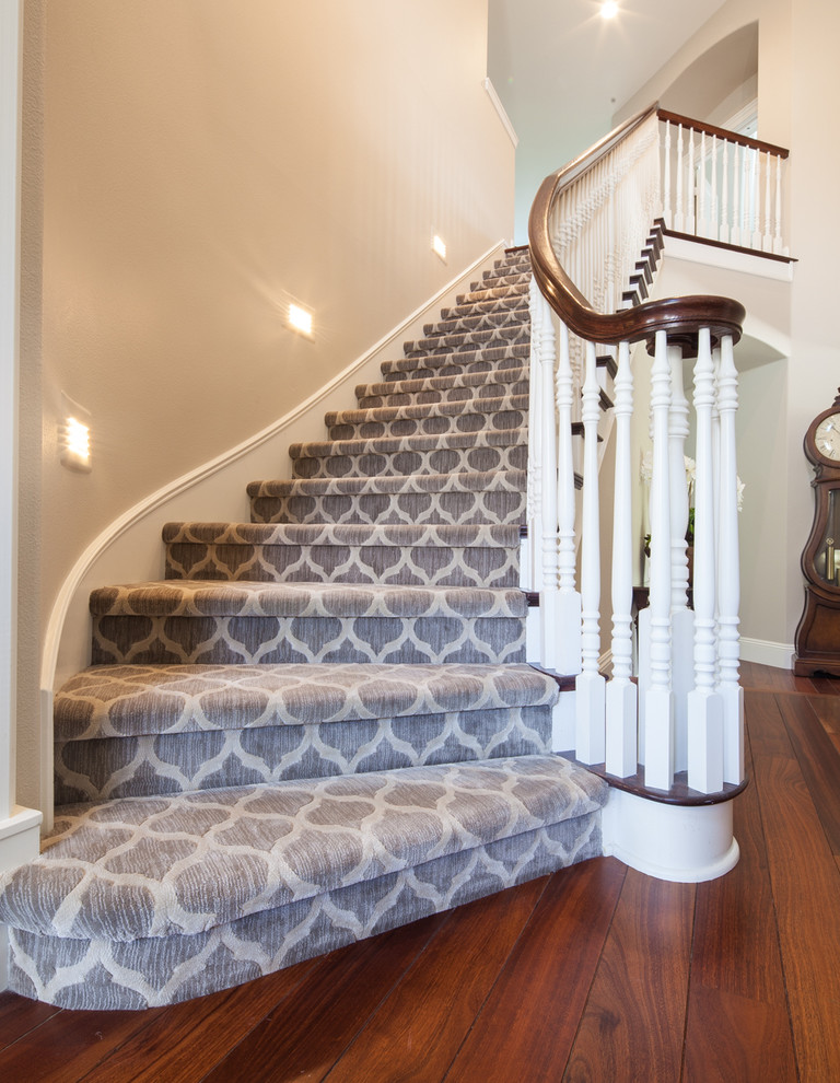 Inspiration for a classic staircase in Orange County.