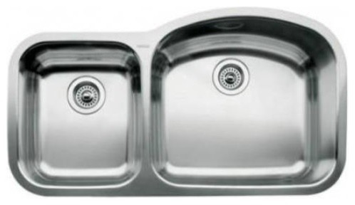 Blanco 440241 Platinum Wave 1-3/4 Reverse Bowl Undermount Kitchen Sink In Satin