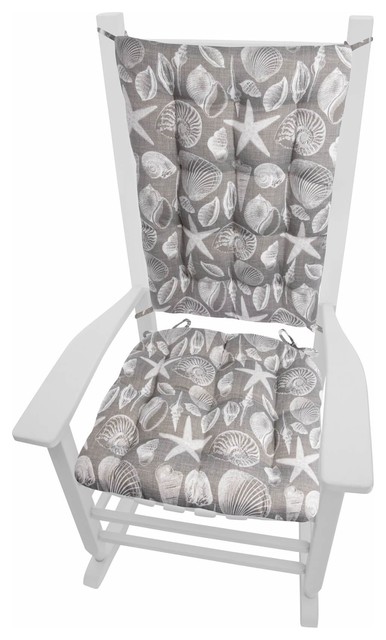 Sline Gray Porch Rocker Cushions Latex Foam Fill Beach Sline Gray Porch Rocker Cushions