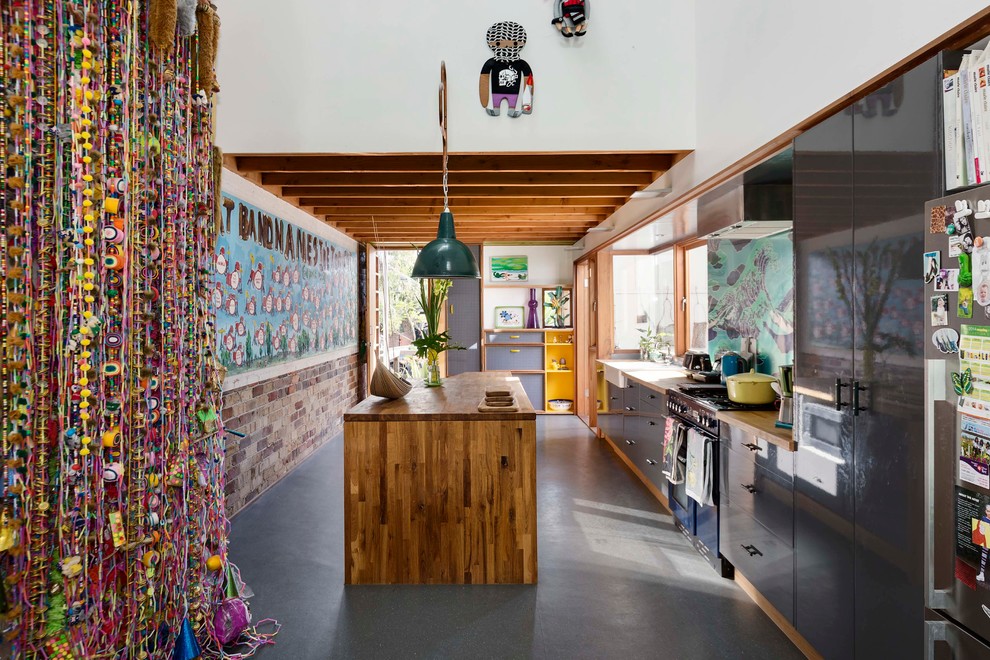 Eclectic kitchen in Sydney.
