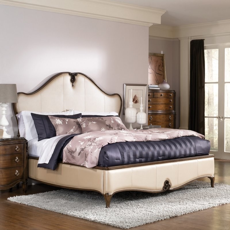 Jessica McClintock Couture Low Profile Leather Upholstered Bed Multicolor - ADL3