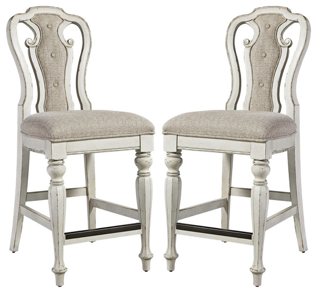 Liberty Magnolia Manor Counter Height Chairs Antique White Set Of 2 Liberty Magnolia Manor Counter Height Chairs Antique White Set Of 2