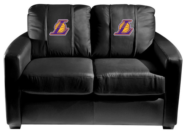 Los Angeles Lakers Secondary Stationary Loveseat Commercial Grade Fabric