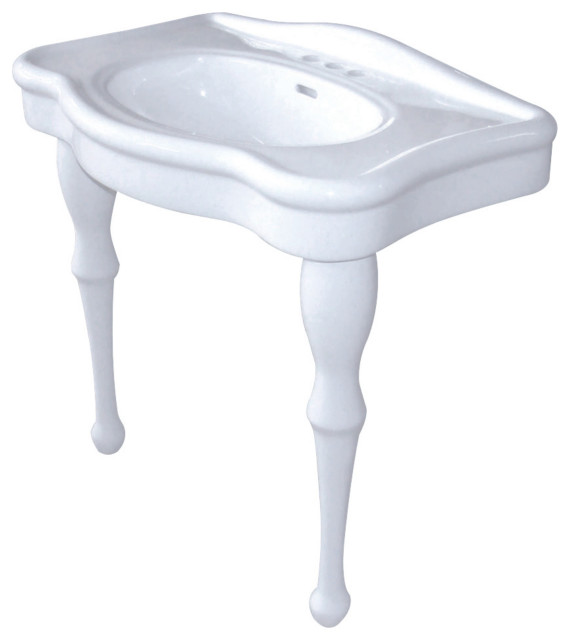 VPB5324 Imperial 32" Basin Console Sink With 4" Faucet Holes, White
