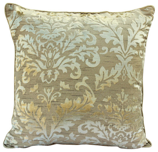 Damask Burnout Velvet Cream Throw Pillows Cover Creamy Damask Burnout Velvet Cream Throw Pillows Cover Creamy Transitional Decorative By The Homecentric