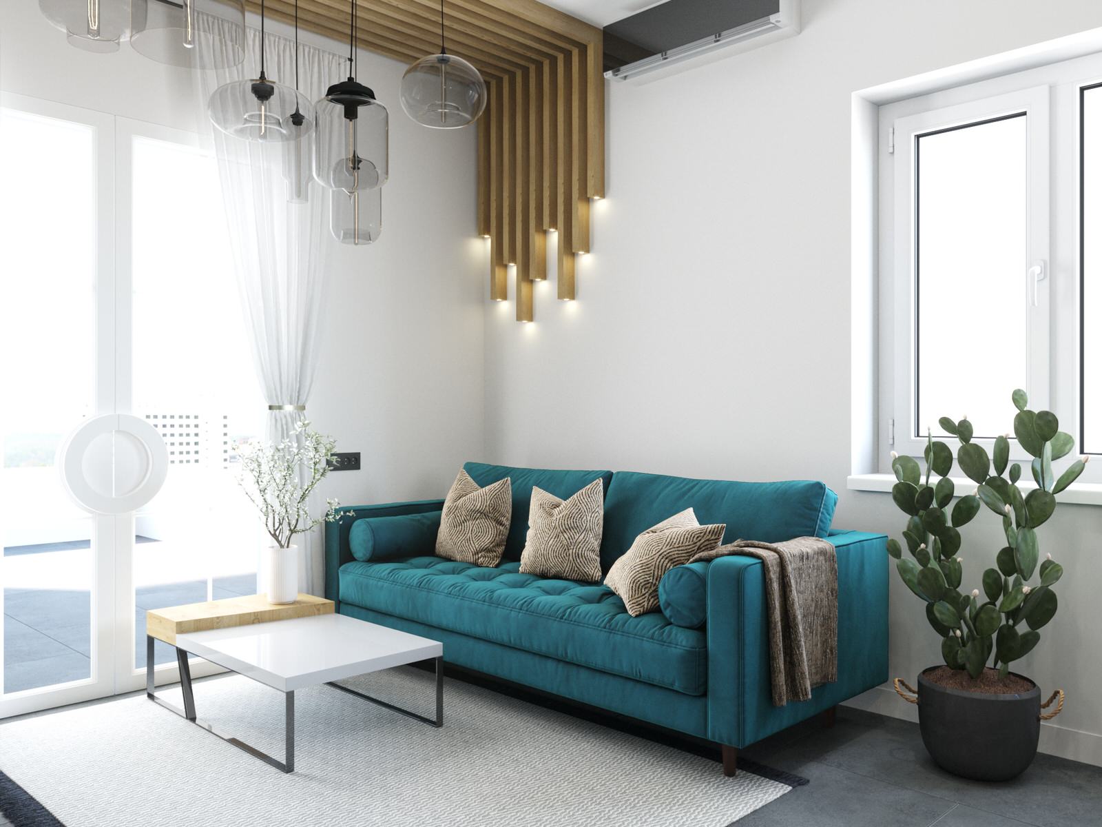 современная квартира "Белый квадрат"