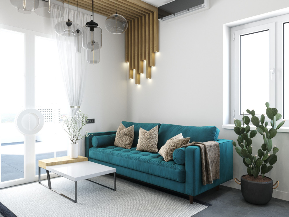 современная квартира "Белый квадрат"