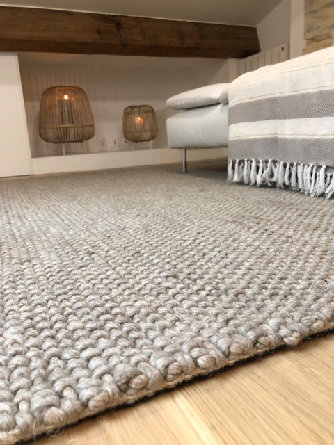 Am&eacute;nagement de combles en studio sous les toits shabby-chic-style-wohnbereich
