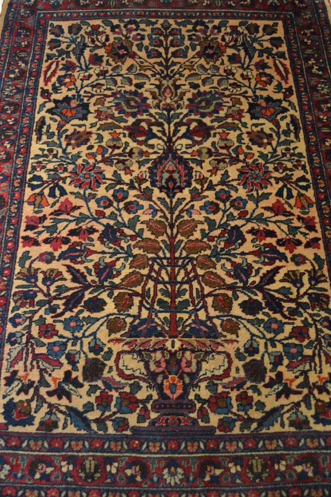 Antique Persian Oriental Rug, 4'x5'9"